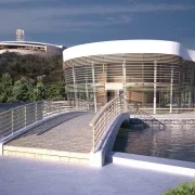 museum exterior 3d rendering 1