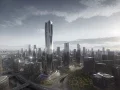 ai futuristic tower overcast