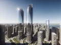 ai futuristic twin towers miami