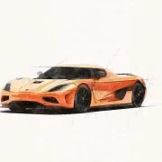 koenigsegg agera marker style automotive illustration