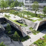 ai urban courtyard plaza