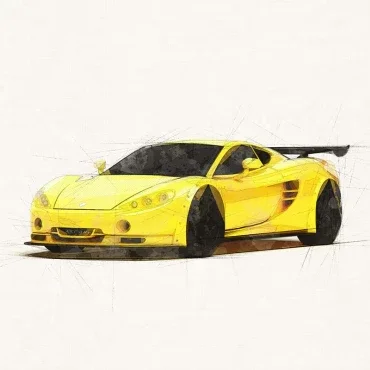 ascari kz1r marker style automotive illustration