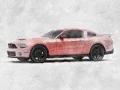 ford mustang shelby sketch style automotive illustration