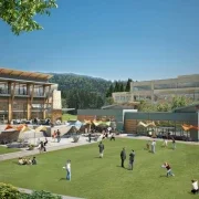 talus corporate campus grounds architectural rendering